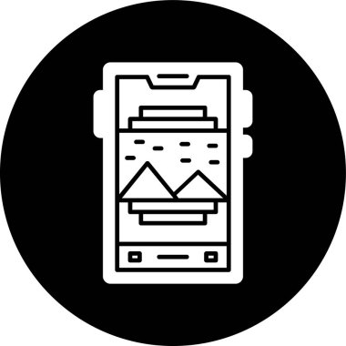 akıllı telefon simgesi, vektör illüstrasyonu basit tasarım