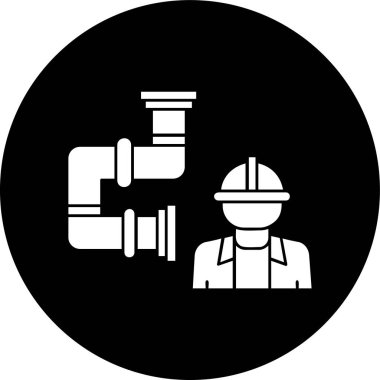 Tesisat simgesi, vektör illüstrasyonu basit tasarım