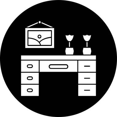 masa simgesi, vektör illüstrasyonu basit tasarım