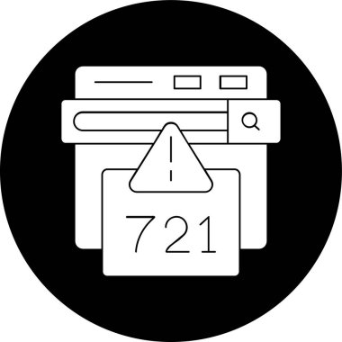 721 Hata simgesi, vektör illüstrasyonu basit tasarım