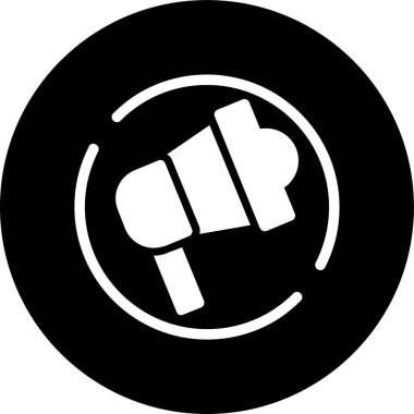 Bullhorn simgesi, vektör illüstrasyonu basit tasarım