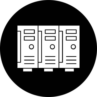 Dolap simgesi, vektör illüstrasyonu basit tasarım