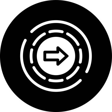 Sağ simge, vektör illüstrasyonu basit tasarım