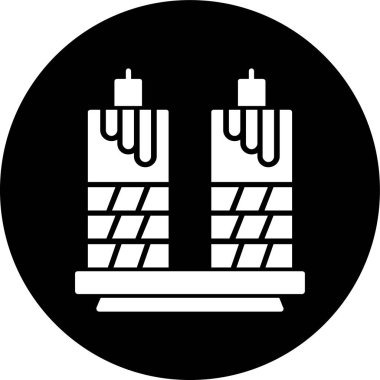 mum simgesi, vektör illüstrasyonu basit tasarım