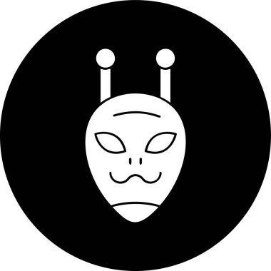 uzaylı simgesi, vektör illüstrasyonu basit tasarım