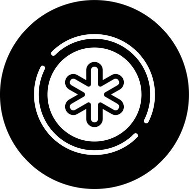 Asterik simge, vektör illüstrasyonu basit tasarım