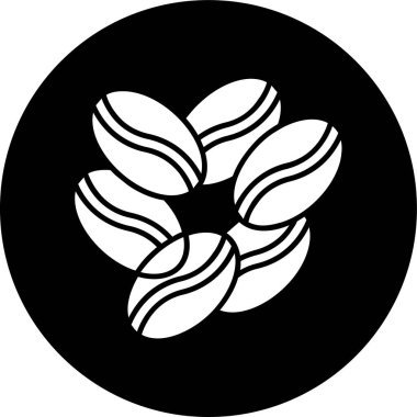 Fasulye simgesi, vektör illüstrasyonu basit tasarım