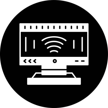 Sinyal simgesi, vektör illüstrasyonu basit tasarım