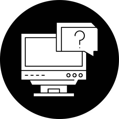 Soru Simgesi, vektör illüstrasyonu basit tasarım