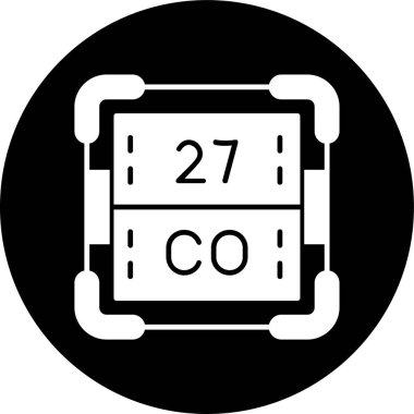 Kobalt simgesi, vektör illüstrasyonu basit tasarım