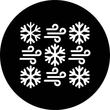 Kar Taneleri simgesi, vektör illüstrasyonu basit tasarım
