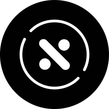 yüzde simgesi, vektör illüstrasyonu basit tasarım