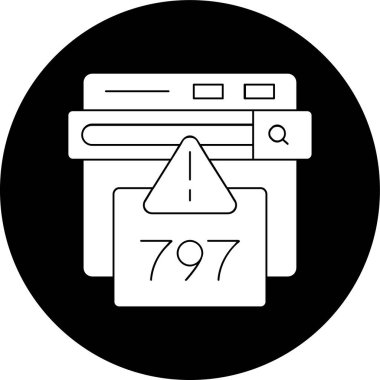 797 Hata simgesi, vektör illüstrasyonu basit tasarım