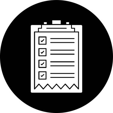 Alışveriş Listesi simgesi, vektör illüstrasyonu basit tasarım