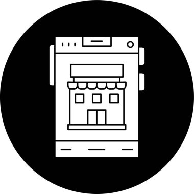 Mobil depolama simgesi, vektör illüstrasyonu basit tasarım