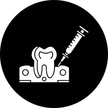 Anestezi simgesi, vektör illüstrasyonu basit tasarım