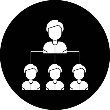 Hiyerarşik Yapı simgesi, vektör illüstrasyonu basit tasarım