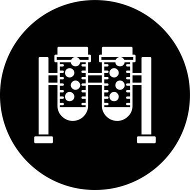 test tüpleri simgesi, vektör illüstrasyonu basit tasarım