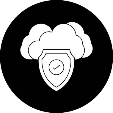 Bulut hesaplama simgesi, vektör illüstrasyonu basit tasarım