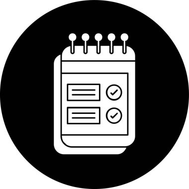 notepad simgesi, vektör illüstrasyonu basit tasarım