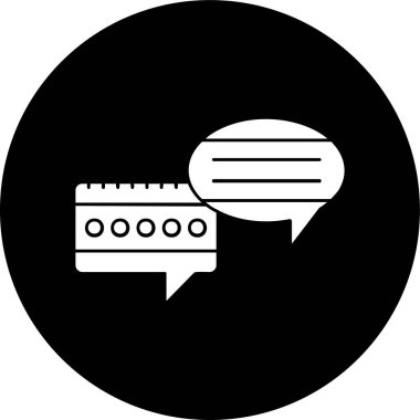 İleti simgesi, vektör illüstrasyonu basit tasarım