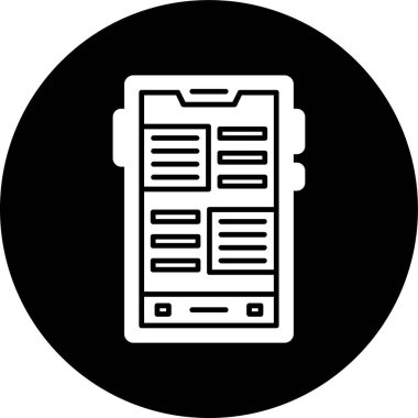 akıllı telefon simgesi, vektör illüstrasyonu basit tasarım