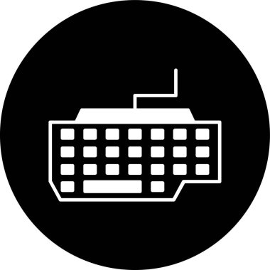 Klavye simgesi, vektör illüstrasyonu basit tasarım