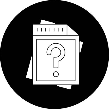 Bilinmeyen simge, vektör illüstrasyonu basit tasarım