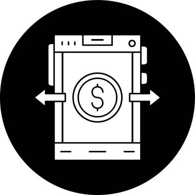 Çevrimiçi Ödeme simgesi, vektör illüstrasyonu basit tasarım