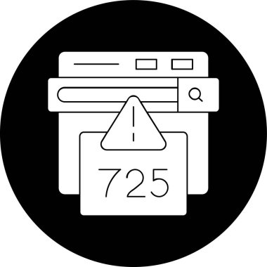 725 Hata simgesi, vektör illüstrasyonu basit tasarım