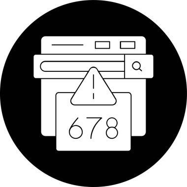 678 Hata simgesi, vektör illüstrasyonu basit tasarım