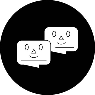 Sohbet simgesi, vektör illüstrasyonu basit tasarım