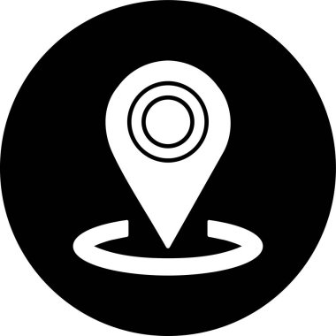 konum simgesi, vektör illüstrasyonu basit tasarım