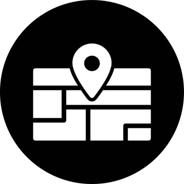 Harita noktası simgesi, vektör illüstrasyonu basit tasarım