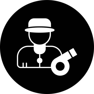 Kişisel Koç simgesi, vektör illüstrasyonu basit tasarım