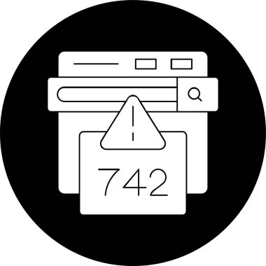 742 Hata simgesi, vektör illüstrasyonu basit tasarım