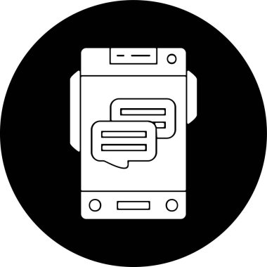 Sohbet simgesi, vektör illüstrasyonu basit tasarım