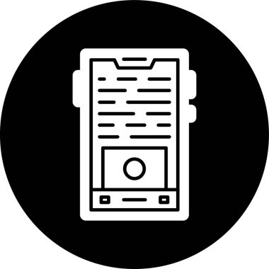 akıllı telefon simgesi, vektör illüstrasyonu basit tasarım