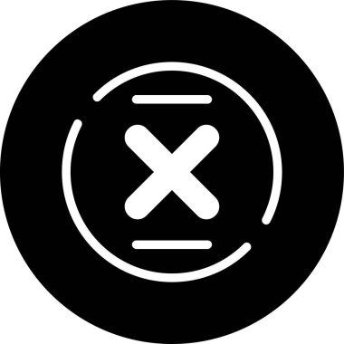 X simgesi, vektör illüstrasyonu basit tasarım