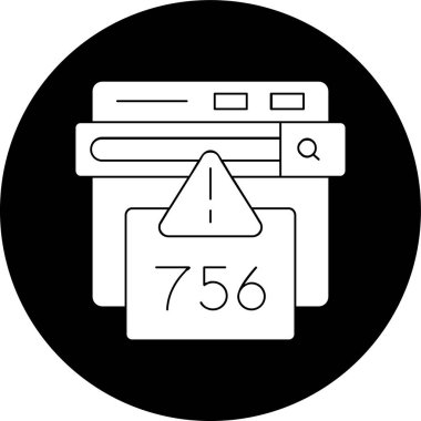 756 Hata simgesi, vektör illüstrasyonu basit tasarım