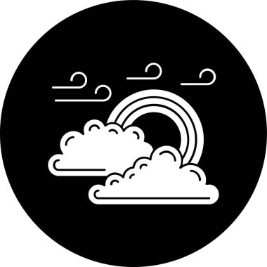 Rainbow icon, vector illustration simple design