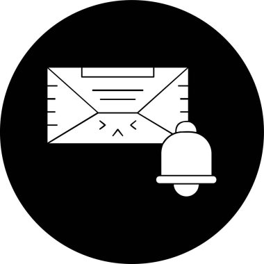 Notification icon, vector illustration simple design