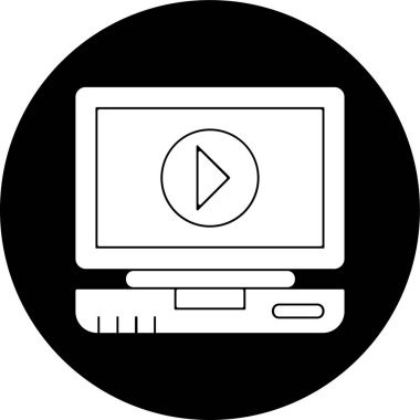 dizüstü bilgisayar simgesi, vektör illüstrasyonu basit tasarım