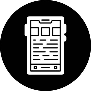 akıllı telefon simgesi, vektör illüstrasyonu basit tasarım