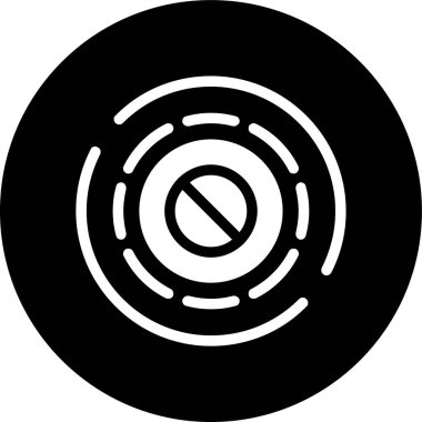 Yasaklama simgesi, vektör illüstrasyonu basit tasarım