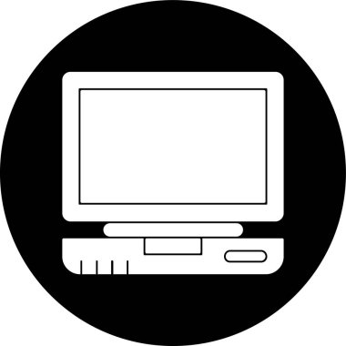 dizüstü bilgisayar simgesi, vektör illüstrasyonu basit tasarım