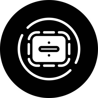 Kare bölünme simgesi, vektör illüstrasyonu basit tasarım