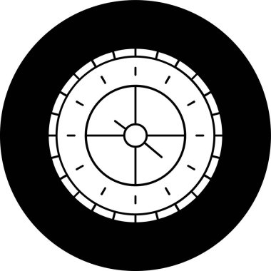 Saat simgesi, vektör illüstrasyonu basit tasarım