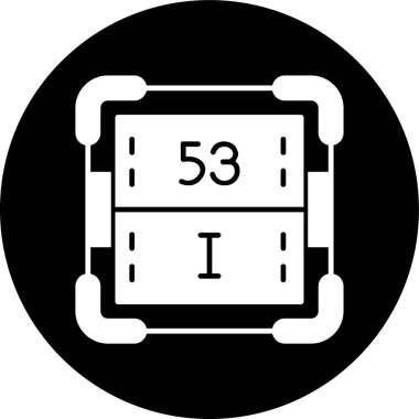 İyot simgesi, vektör illüstrasyonu basit tasarım