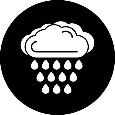 yağmur simgesi, vektör illüstrasyonu basit tasarım